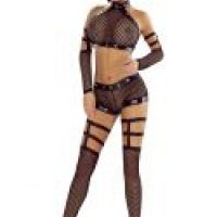 clubwear-ensemble-4pcs-en-resille-top-shorty-une-paire-de-bas-et-une-paire-de-gants-couleur-noir-90-polyamide-10-elasthanne