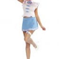 costumes-ensemble-etudiante-5-pieces-top-de-couleur-baby-rose-a-manches-courtes-sattache-a-larriere-du-cou-jupette-blue-string-a